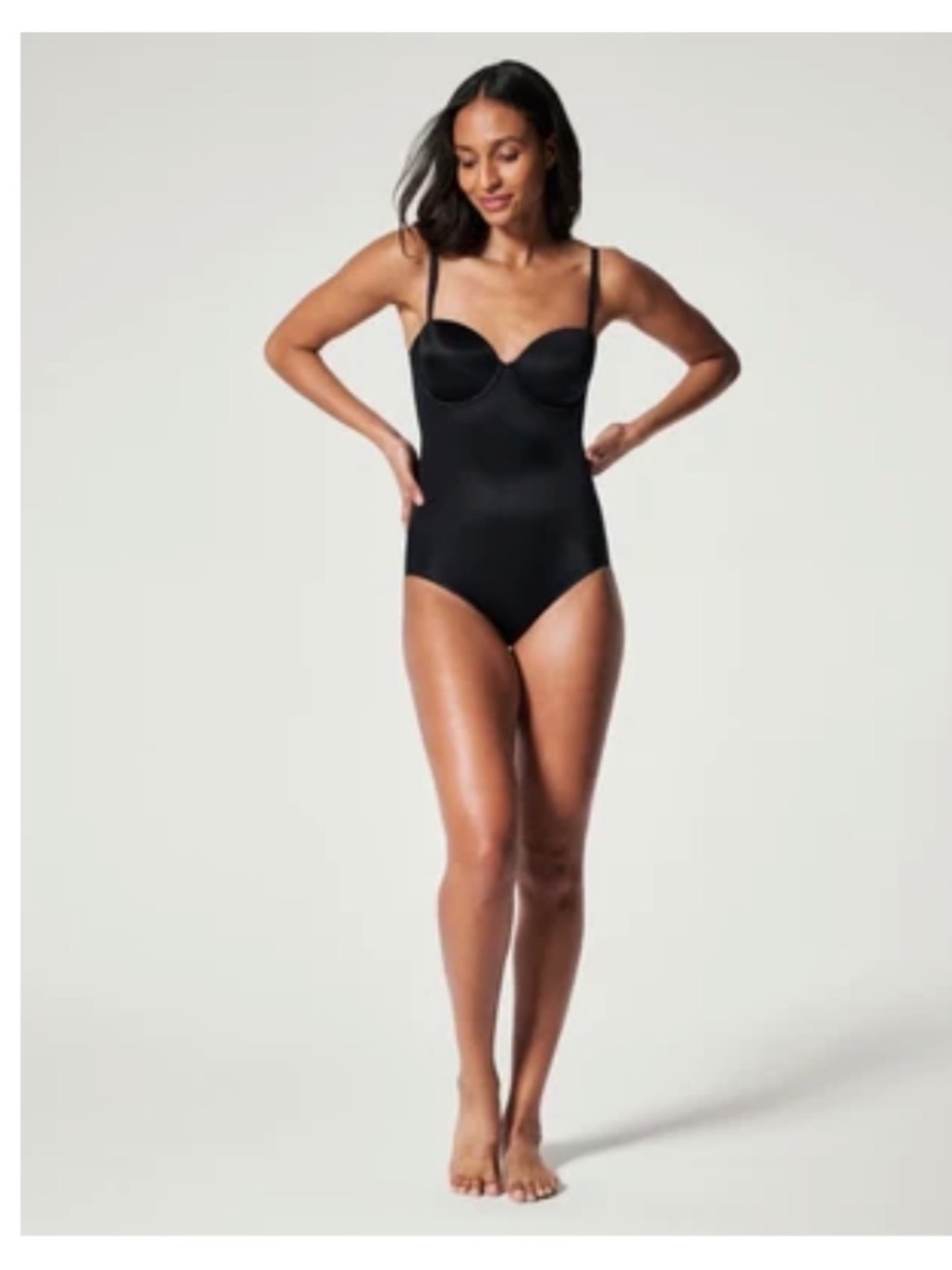 SPANXshape™ Suit Your Fancy Strapless Cupped Brief Bodysuit Size medium
